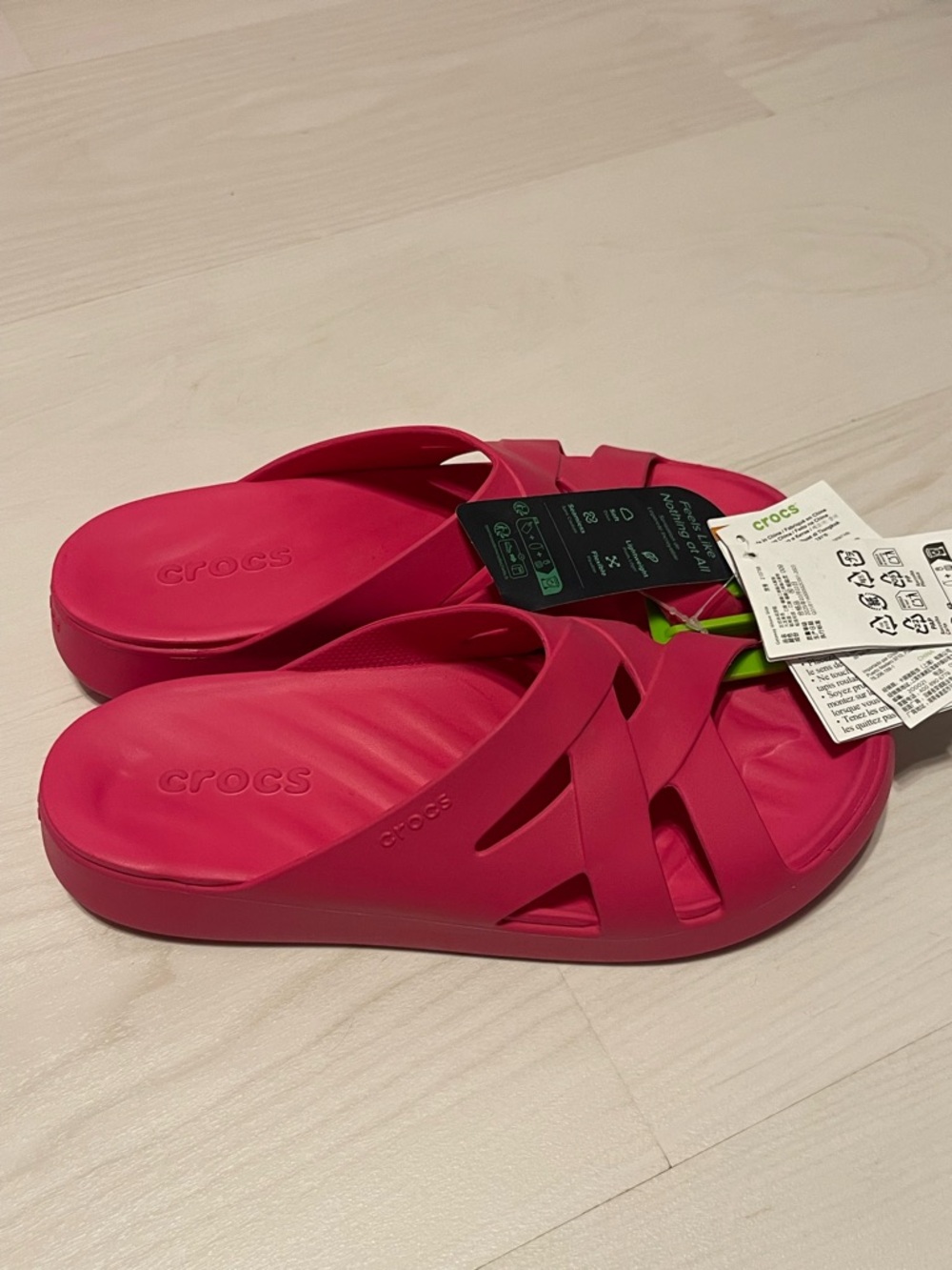 CROCS Women’s Hot Pink Slide Sandals